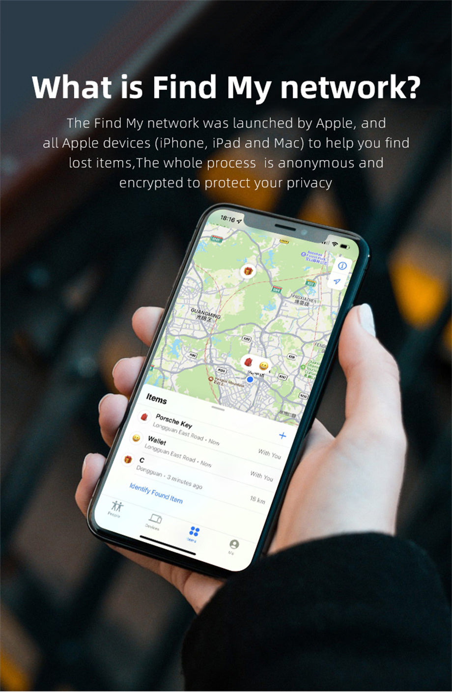Apple MFi certified low power smart tracker