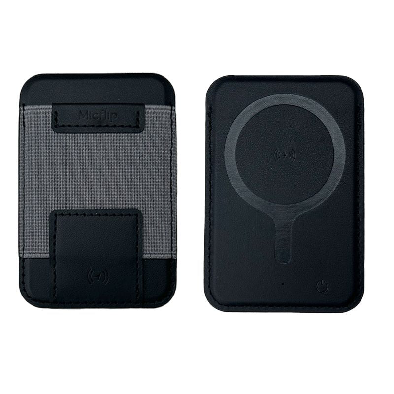 Micflip Trackable Magnetic Card Holder Leather MagSafe Wallet For iPhone 17/16/15/14 Series Work with Find My ios Only