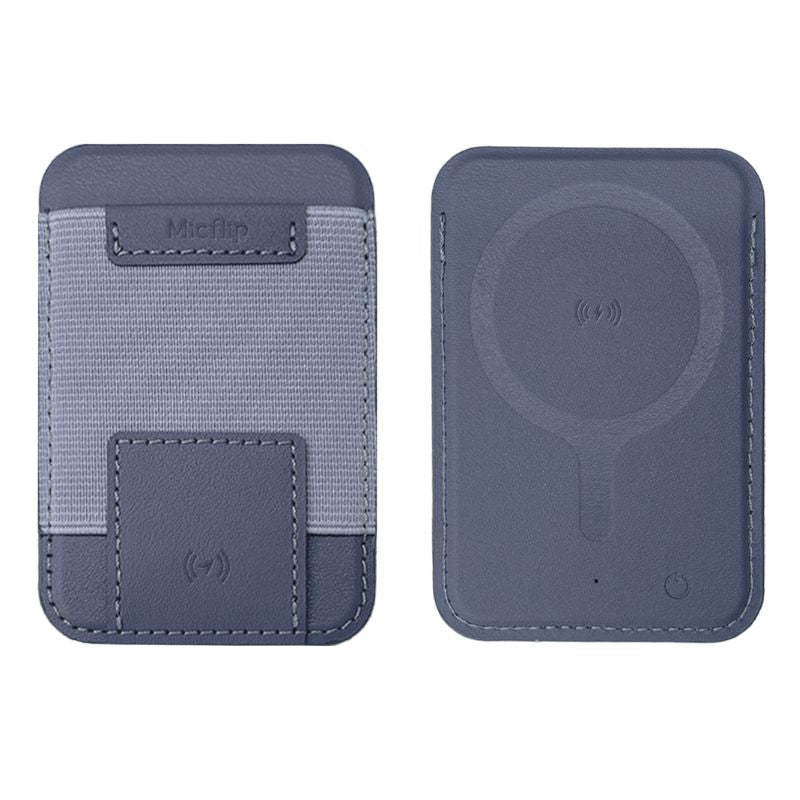Micflip Trackable Magnetic Card Holder Leather MagSafe Wallet For iPhone 17/16/15/14 Series Work with Find My ios Only