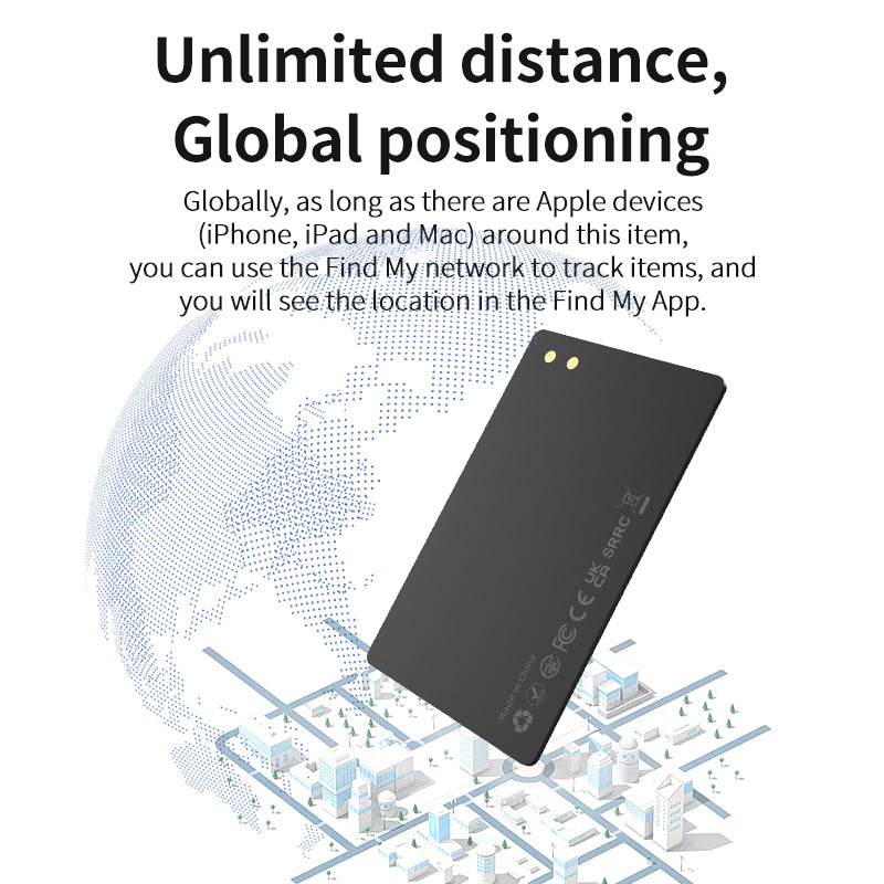 Polymer composite, Wallet tracker, Apple MFi certified, IP67 waterproof