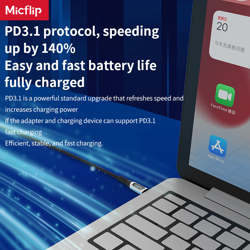 140W Magnetic Suction Type C to Type C Cable Fast Charging Braided Charging Cable Magnetic Multi-function Mobile Phone Cable