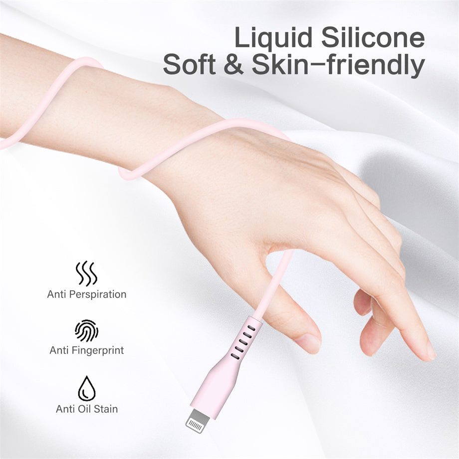 New arrivals mfi certified liquid silicone C-L usb cable fast charging For apple charging cable