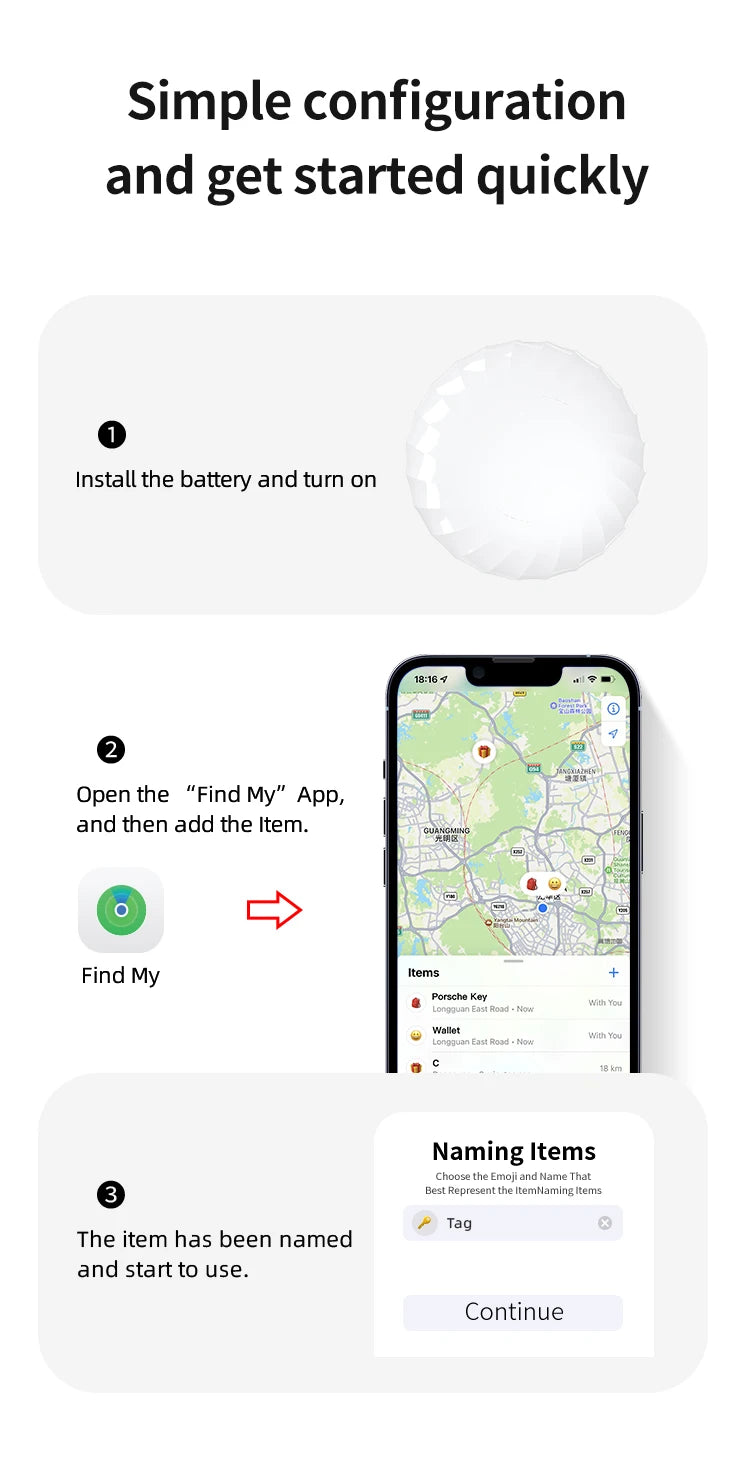 Apple MFi Certified GPS Location Tracking Finder