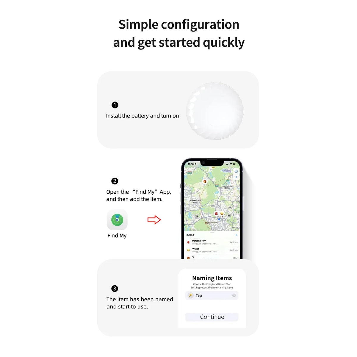 Apple MFi認定GPS位置追跡ファインダー