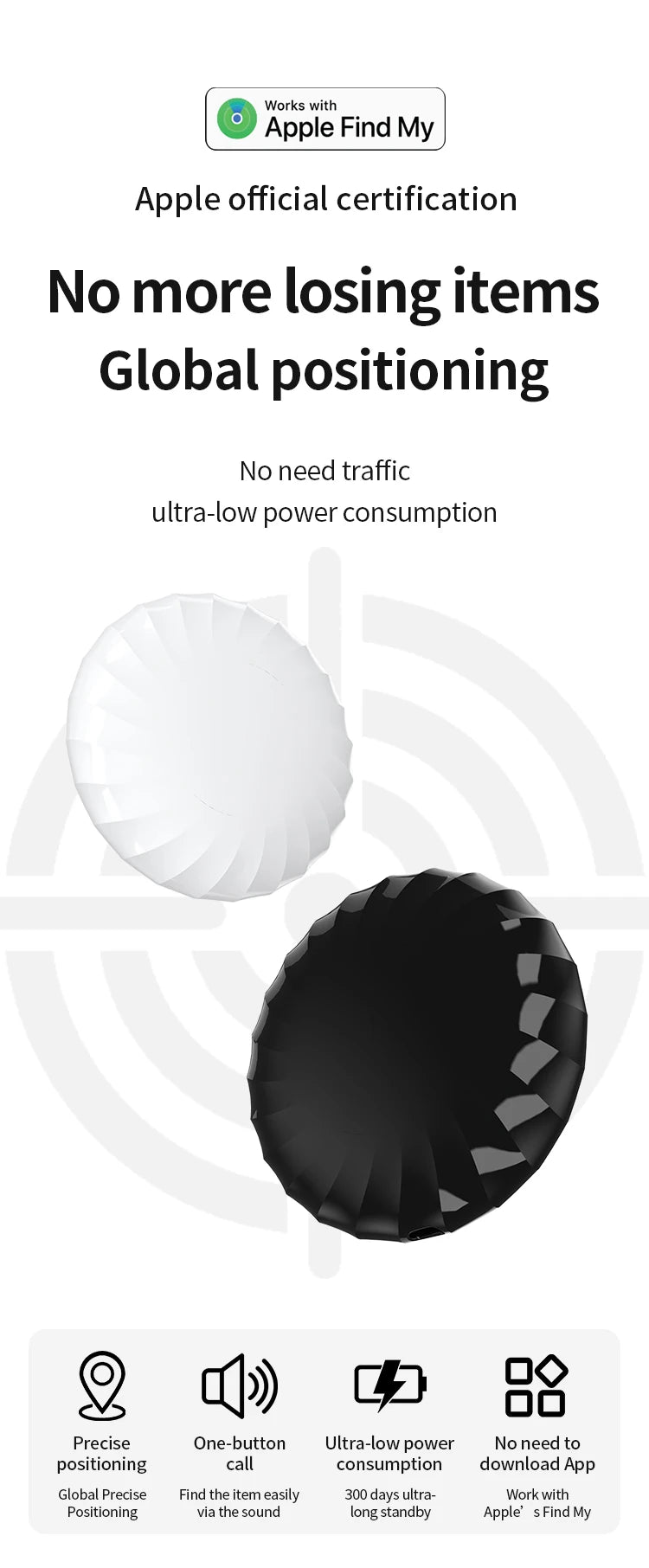 Apple MFi Certified GPS Location Tracking Finder