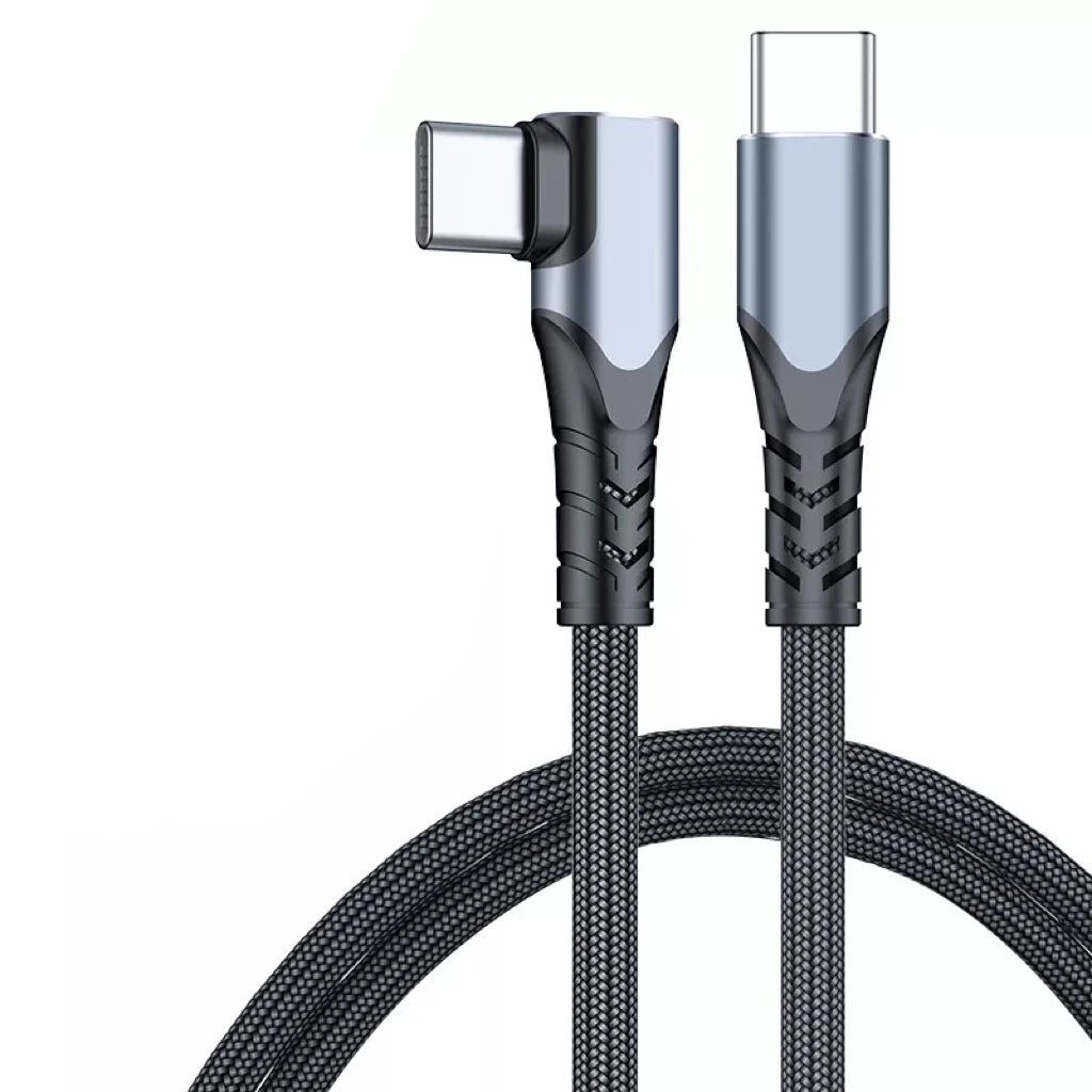 PD100W data cable elbow dual C port 5A fast charging cable