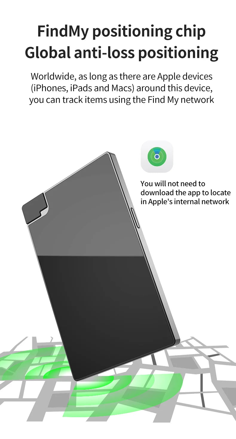 MFi Certification Find My Card Type Emergency Power Explosion Proof Glass Card