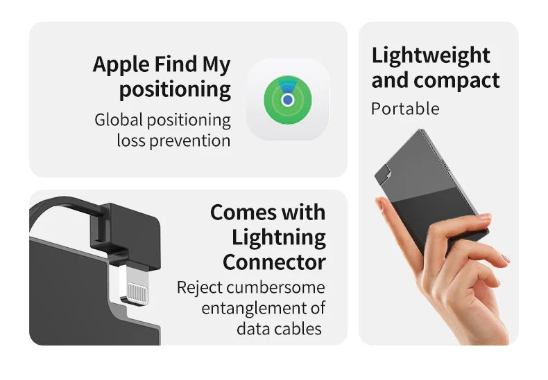 MFi Certification Find My Card Type Emergency Power Explosion Proof Glass Card