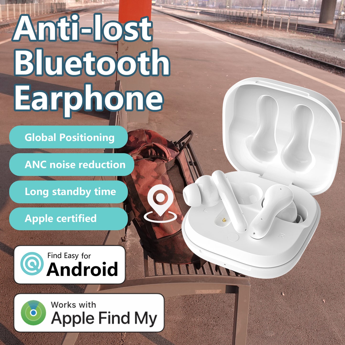 Bluetooth headset with positioning function