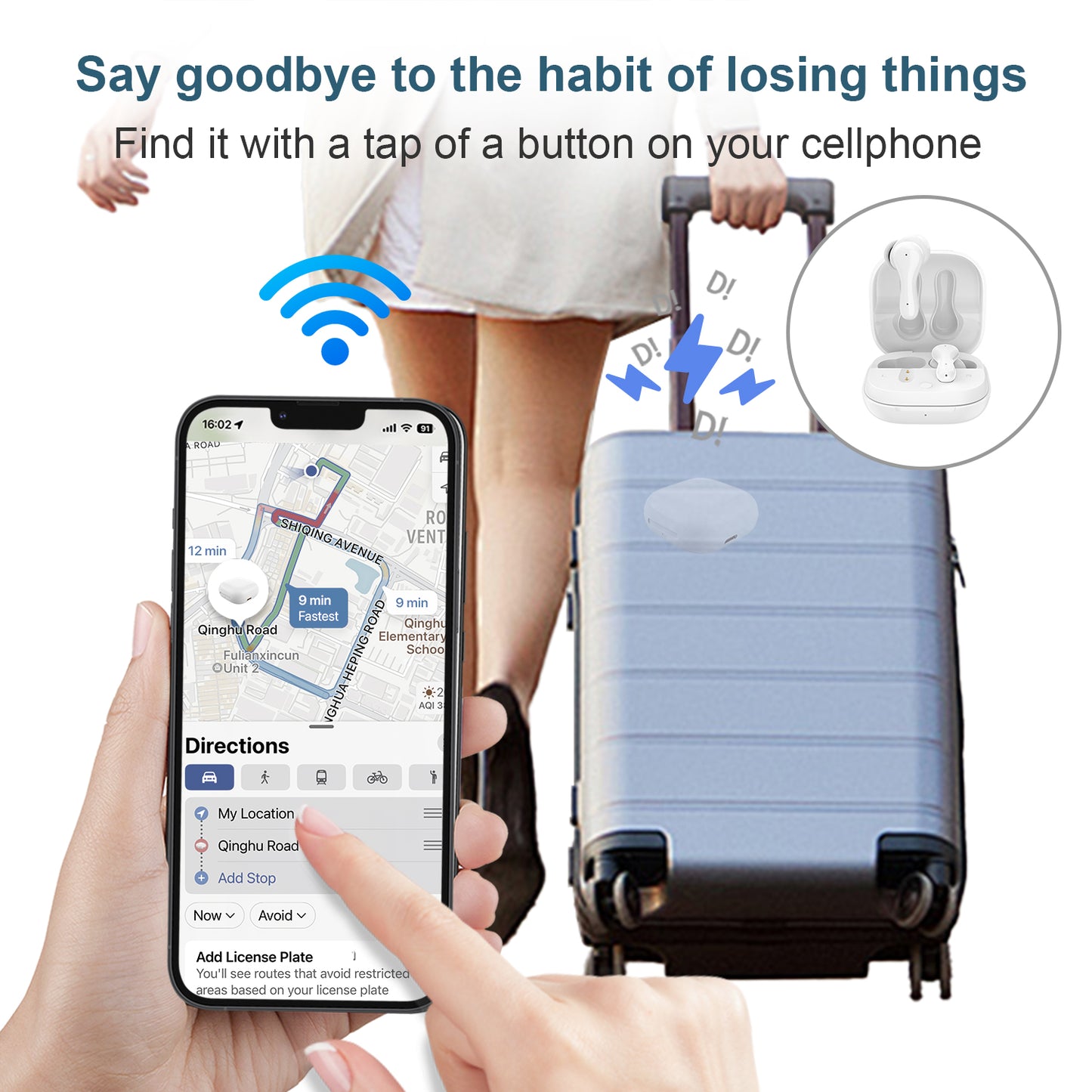 Bluetooth headset with positioning function