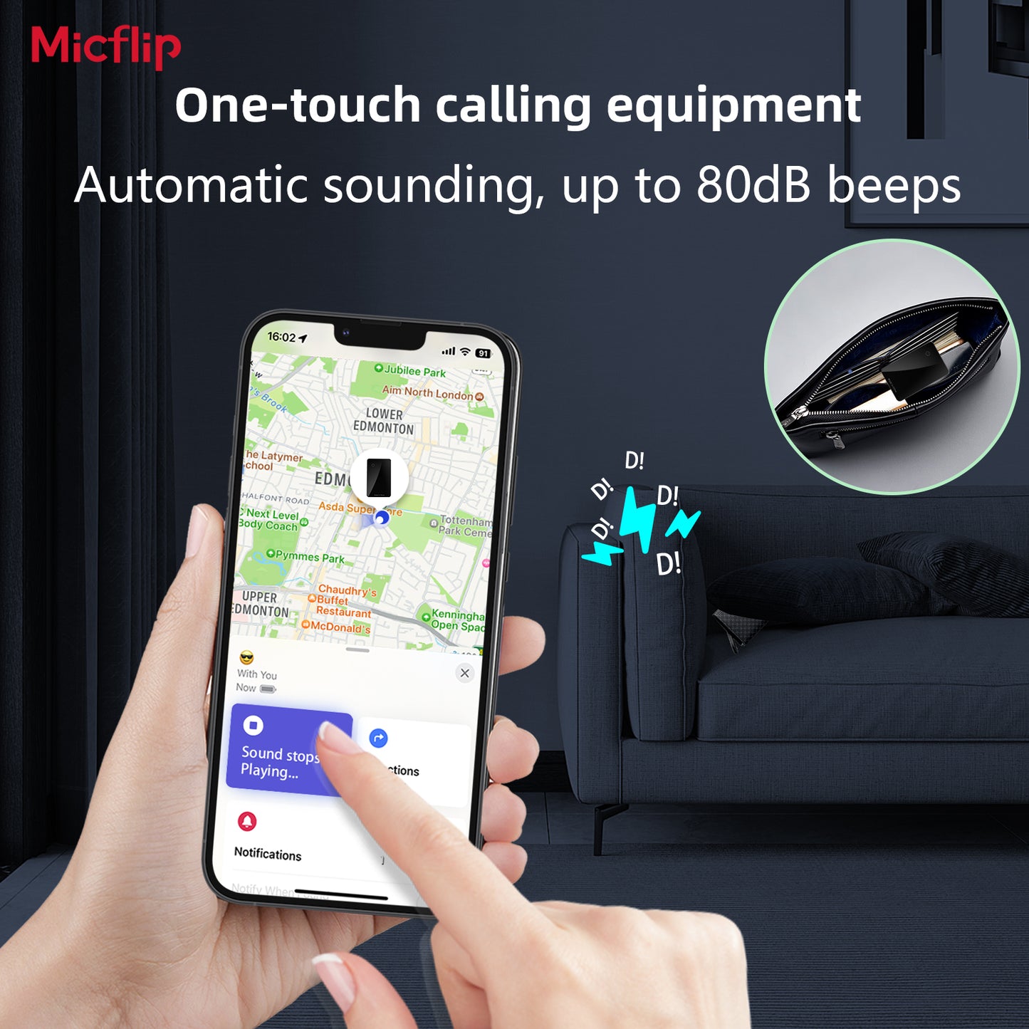 Apple MFI Certification Mieflip Global Wireless charging tracker