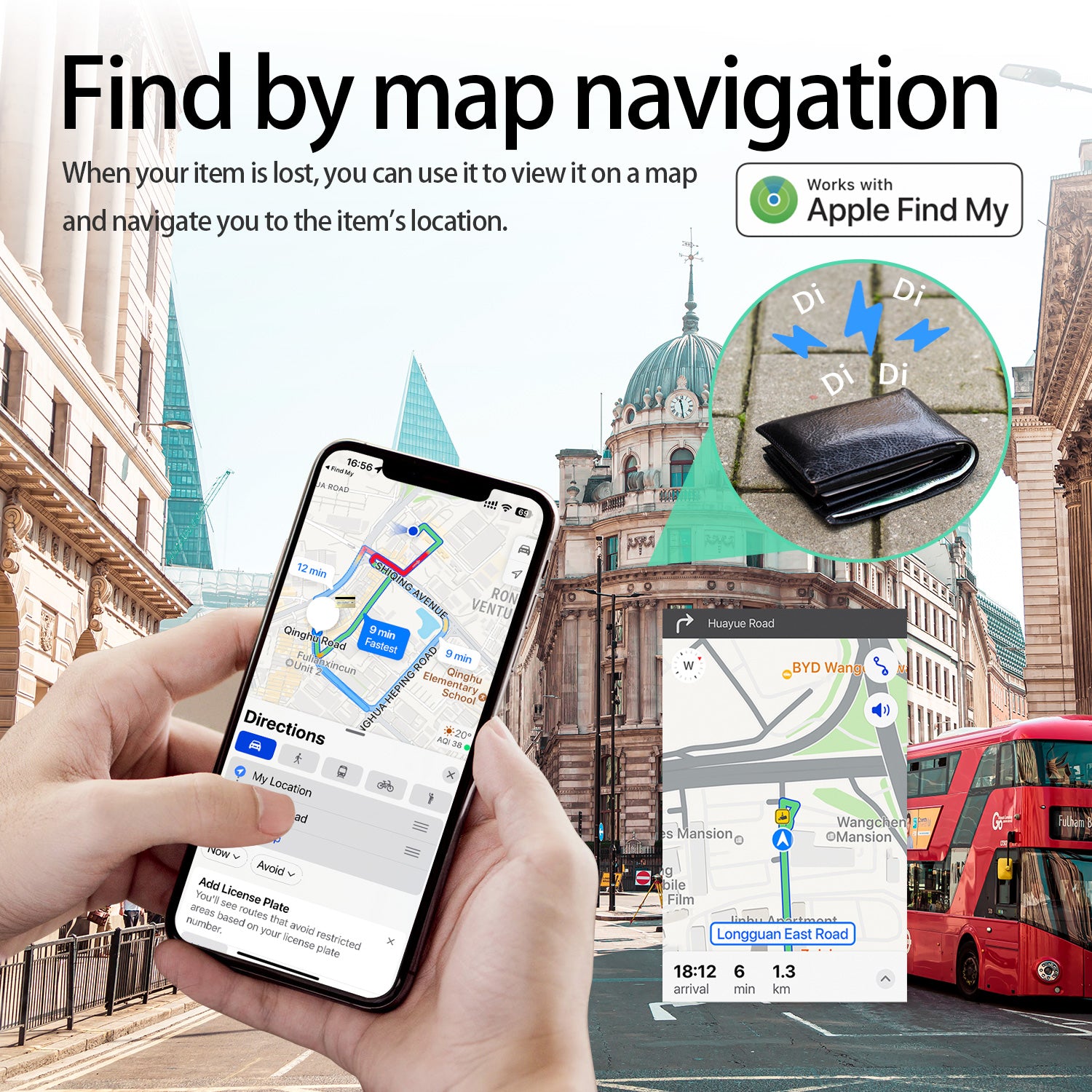 Wireless Charging Tracking location Wallet Tracker Card Works