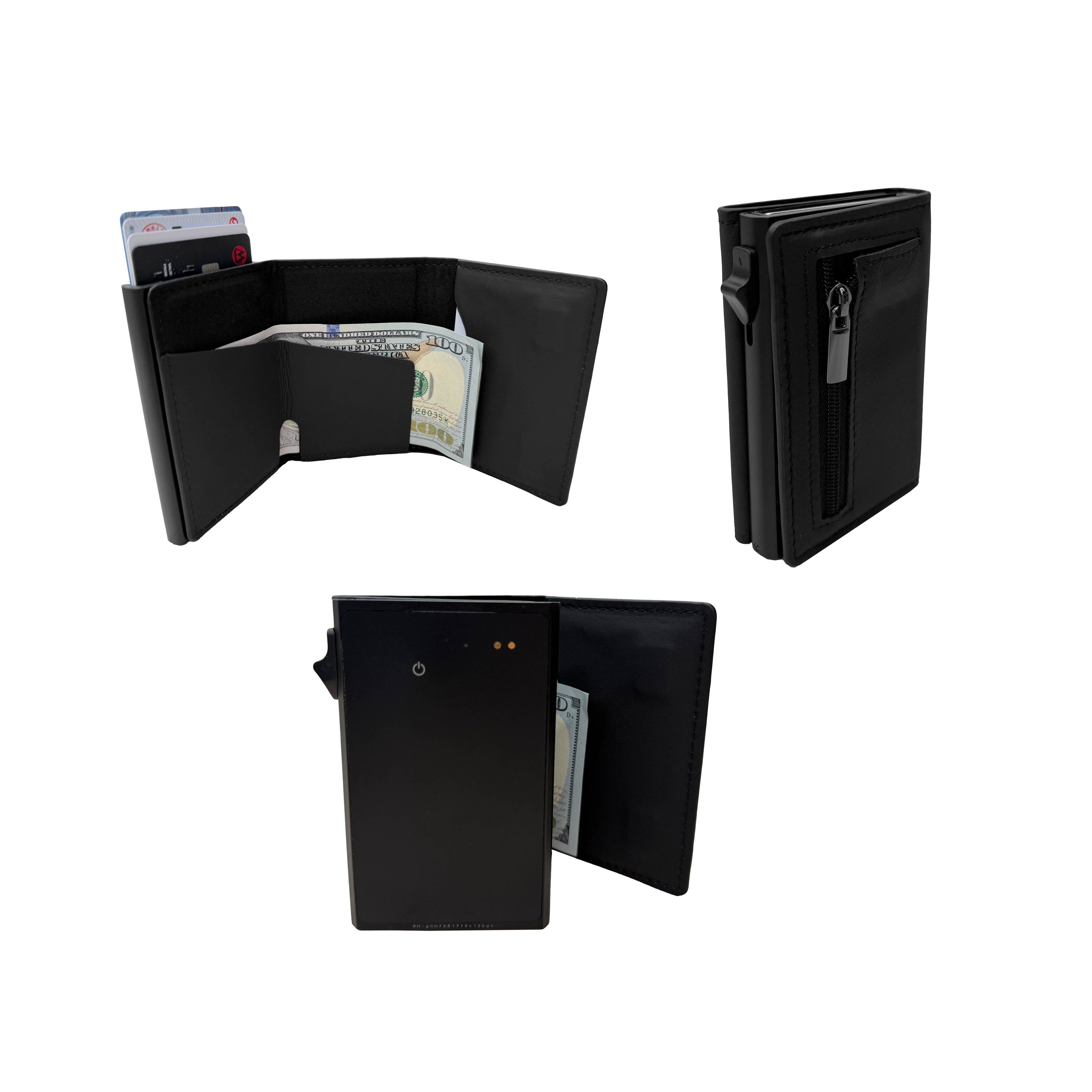 Business Magsafe Wallet Strong Magnetic Card Holder Pop Up Minimalist Wallet Leather Bank Cardholder Case work with Find my APP P15