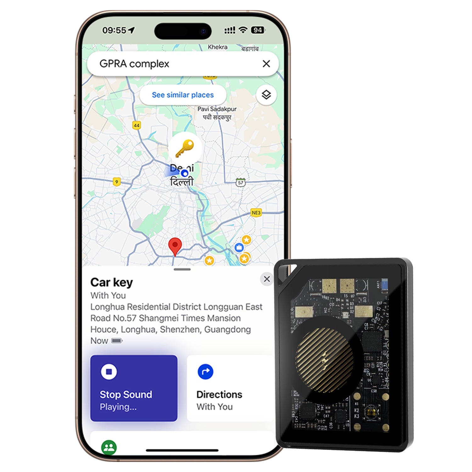 Cyberpunk Transparent Smart Key Finder Wireless Charging & Apple Find My Certified P21