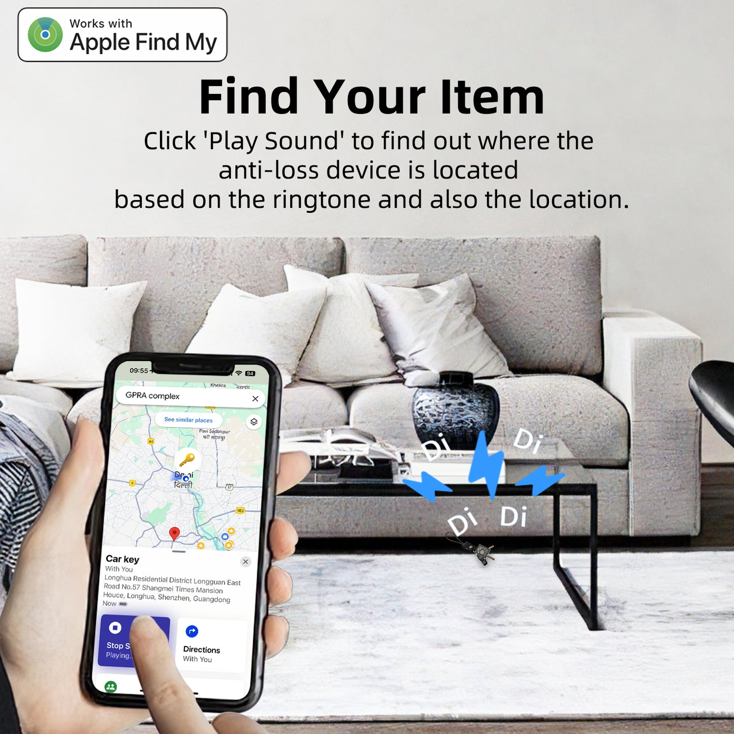 Mini Smart Bluetooth Tracker Keys Wallet Finder Location Wireless charging SmartTag Phone Finder For Apple Find My (only IOS)