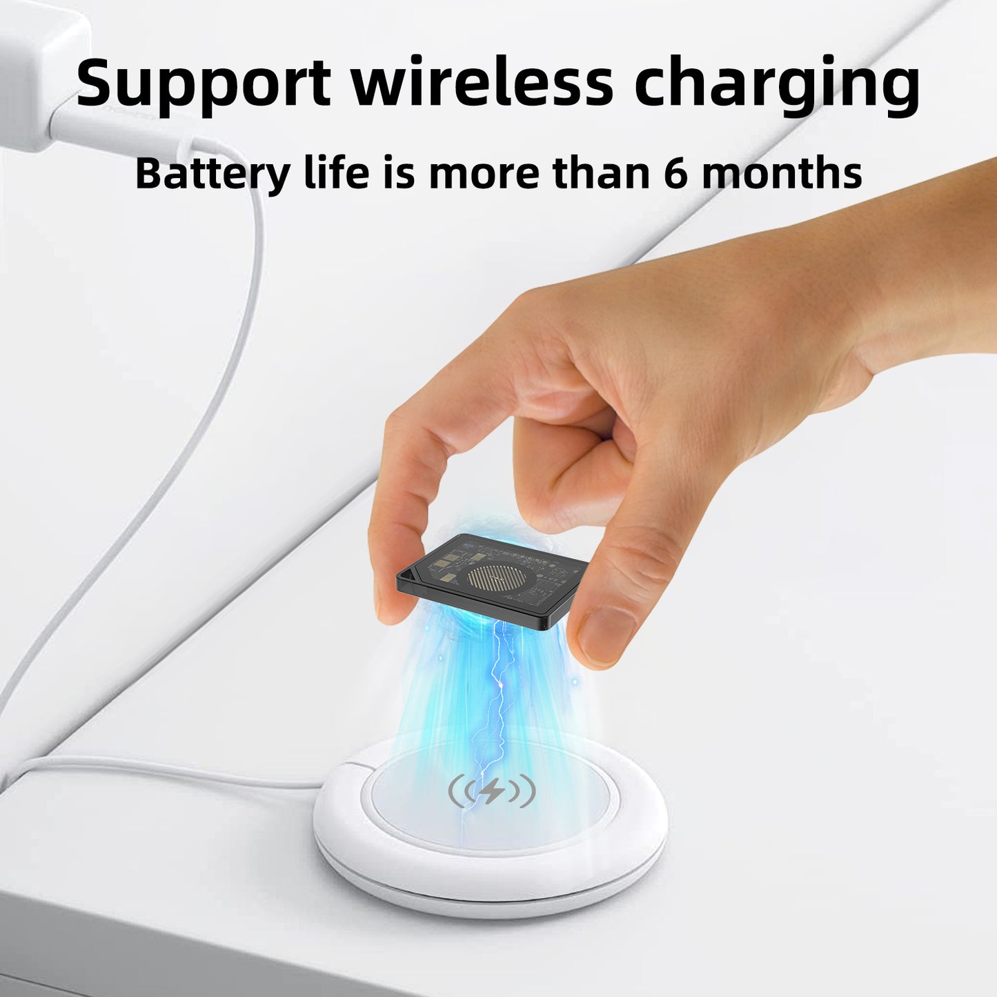 Mini Smart Bluetooth Tracker Keys Wallet Finder Location Wireless charging SmartTag Phone Finder For Apple Find My (only IOS)