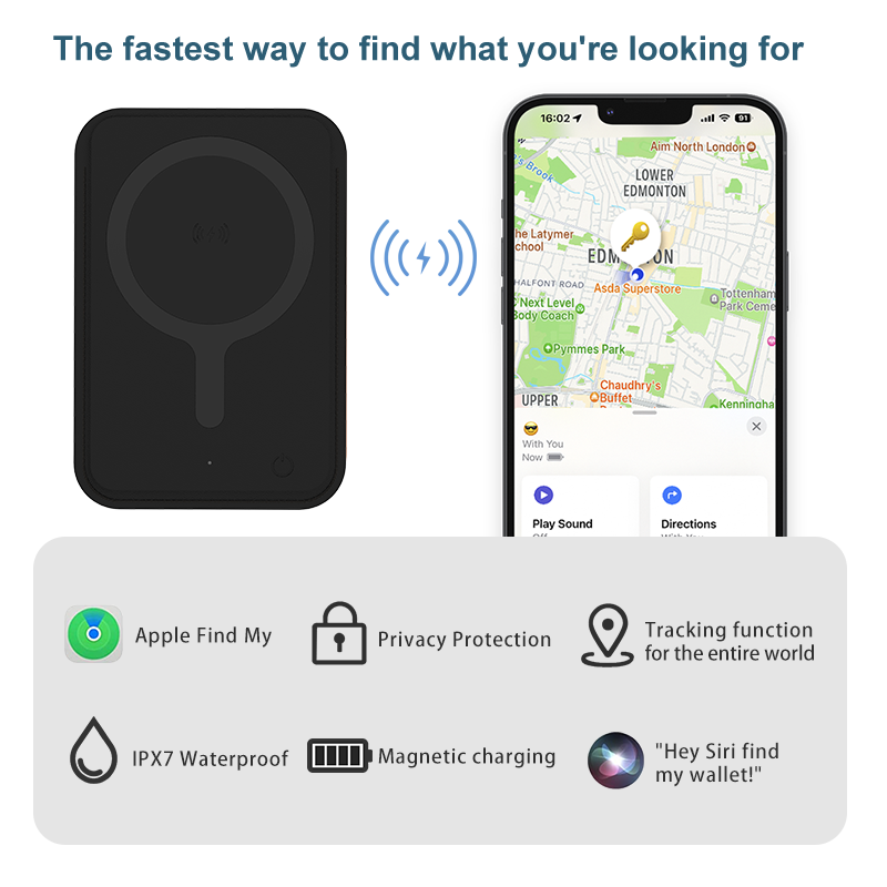 Smart MagSafe Wallet with Apple 'Find My' Tracking