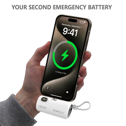 Micflip 5000mAh capsule power bank: suitable for USB-C and Lightning interfaces, low power consumption, portable charging solution