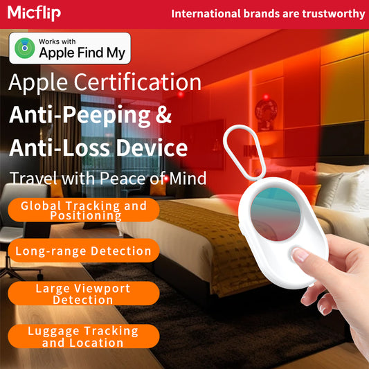 Micflip Luggage Tracker Portable Camera Detector, Explore the World Worry-Free,Travel Essentials
