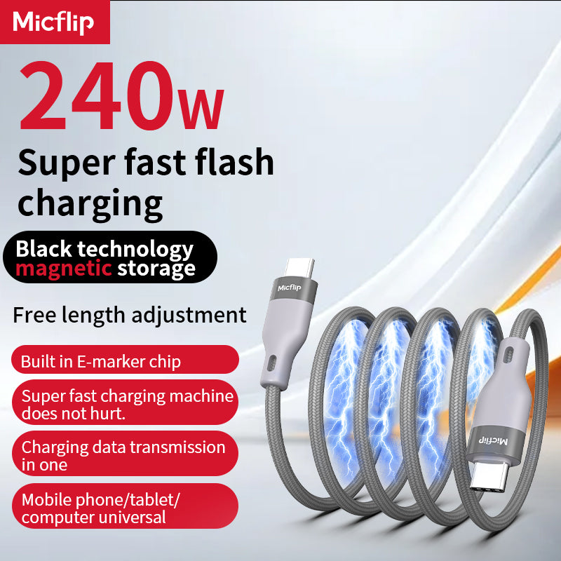 240W magnetic suction cable, easier to store micflip A25