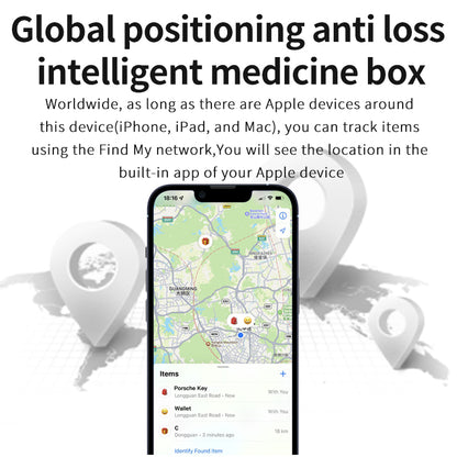 Portable intelligent medicine box work wtih Findmy