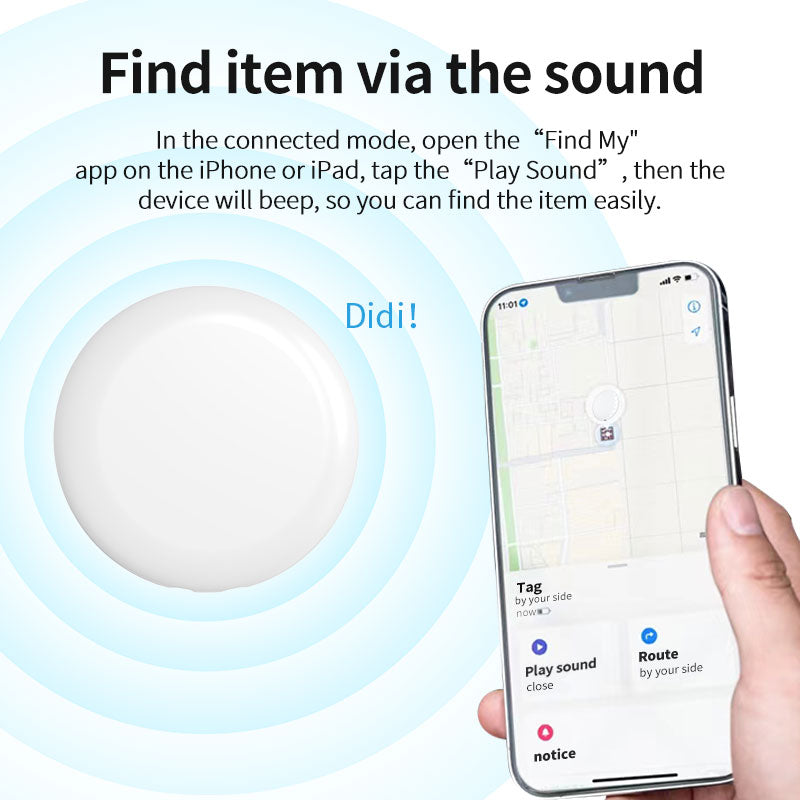 Micflip Smart Air tag Work with Apple Find My Bluetooth Global positioning Smart tracker for key bag car wallet