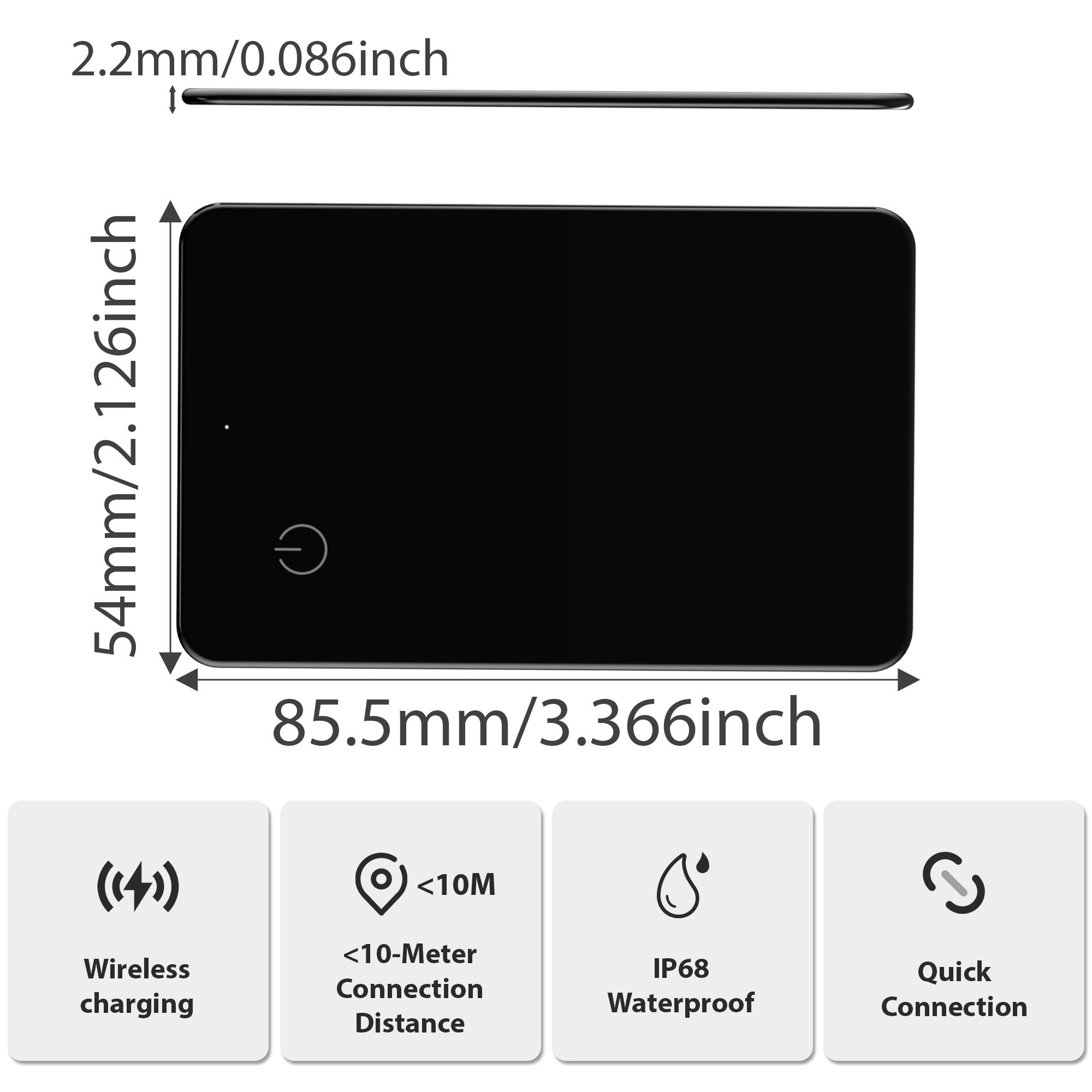 Smart Ultra Thin Wallet Tracker Card