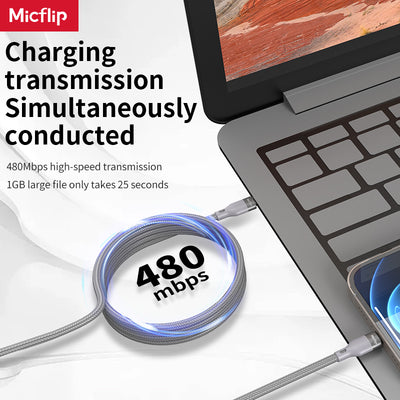 240W magnetic suction cable, easier to store micflip A25