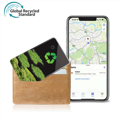 Wallet tracker Apple MFi certified metal glass material
