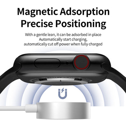 Magnetic iWatch Wireless Charger Portable USB Cable,For iWatch Series 1~10 SE Ultra ,Wireless Magnetic Charging Cable White USB-C