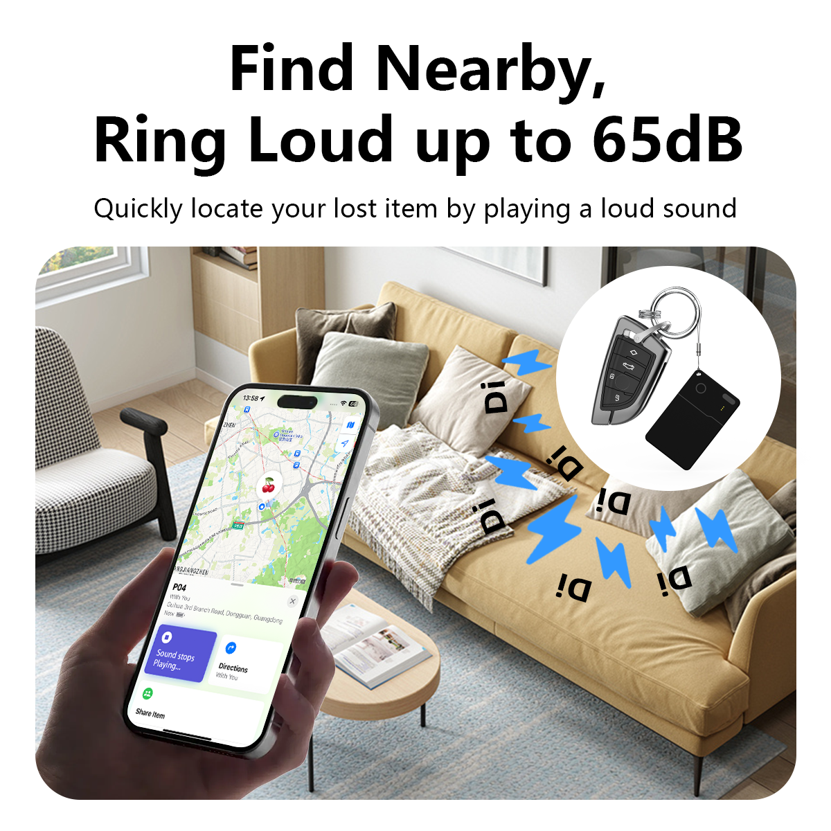 Fine Track Slim Duo Smart Tracker Card - Works with Apple Find My & Android, Wireless Rechargeable Wallet Locator Micflip P28