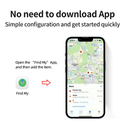 Smart Airtag Bluetooth GPS Tracker Works with Apple Find My (iOS Only), Item Locator for Key, Luggage, Backpack