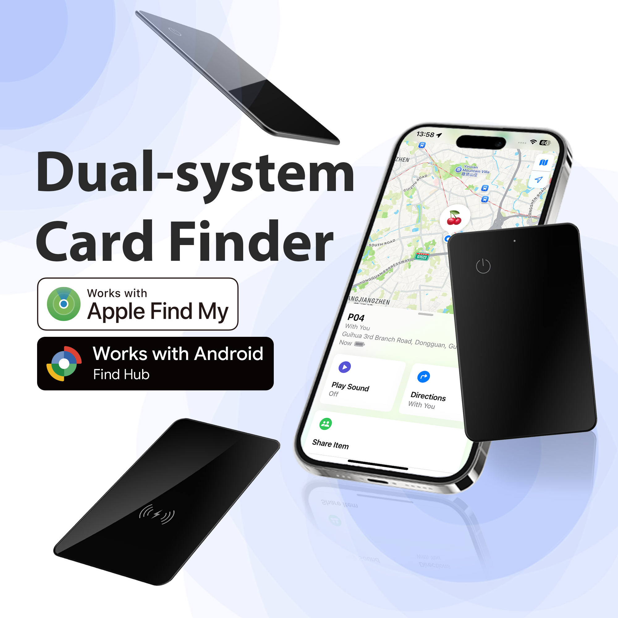 Smart Ultra Thin Wallet Tracker Card
