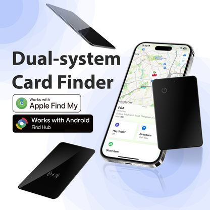 Smart Ultra Thin Wallet Tracker Card for Apple/android Dual System Key Luggage Gps Locator Tag Works with Google Find My Device