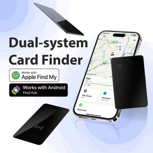 Smart Ultra Thin Wallet Tracker Card for Apple/android Dual System Key Luggage Gps Locator Tag Works with Google Find My Device