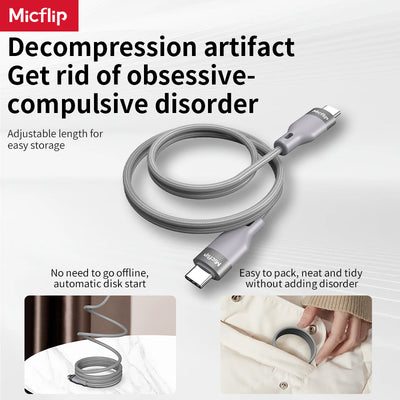 240W magnetic suction cable, easier to store micflip A25