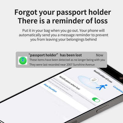 Smart Anti-Loss Travel Passport Holder - Apple Find My Certified, Global Positioning GPS Tracker Wallet