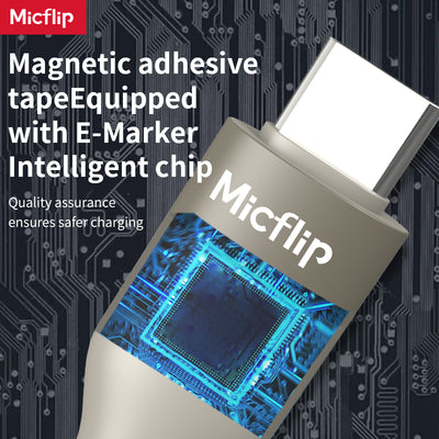 240W magnetic suction cable, easier to store micflip A25