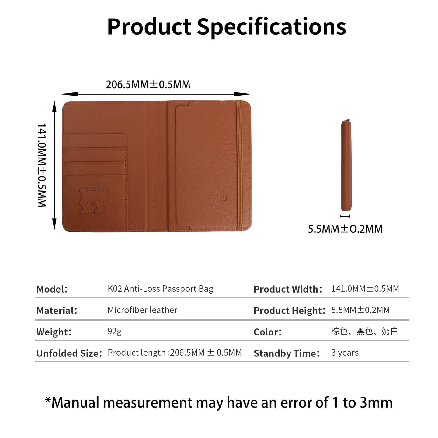 Smart Anti-Loss Travel Passport Holder