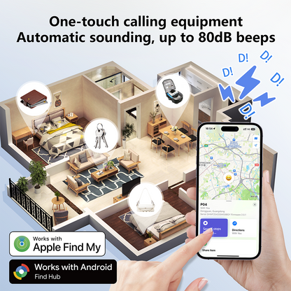 Smart Ultra Thin Wallet Tracker Card for Apple/android Dual System Key Luggage Gps Locator Tag Works with Google Find My Device