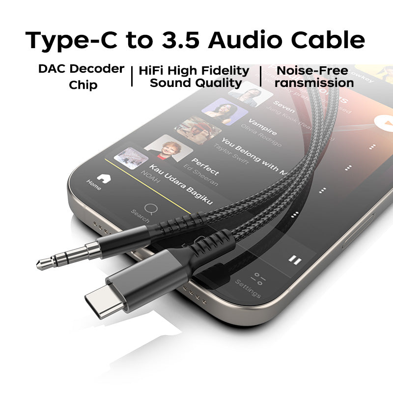 USB-C digital to 3.5 audio cable