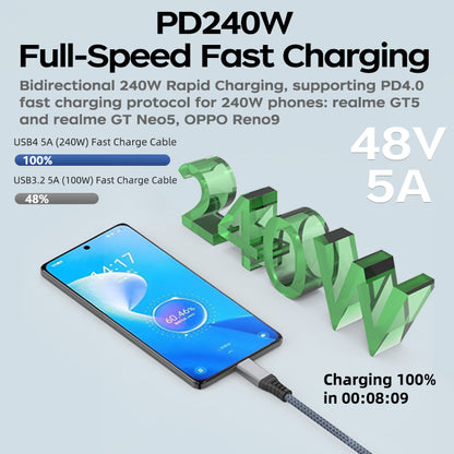 USB4Gen3 240W40Gbps full-function magnetic absorption nanowire