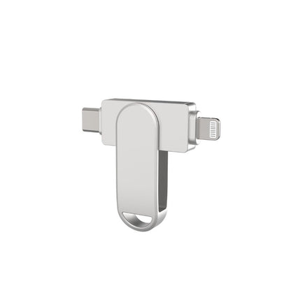 Apple MFi Certified Lightning/Type-C/USB A Ports Flash Drive – Expand iPhone/iPad/Android/Harmony OS Storage, Back Up Files Securely