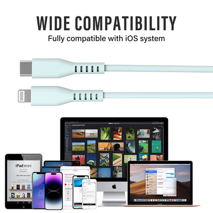 New arrivals mfi certified liquid silicone C-L usb cable fast charging For apple charging cable