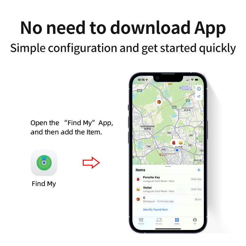 Smart Global Tracker Tag Works with Apple Find My