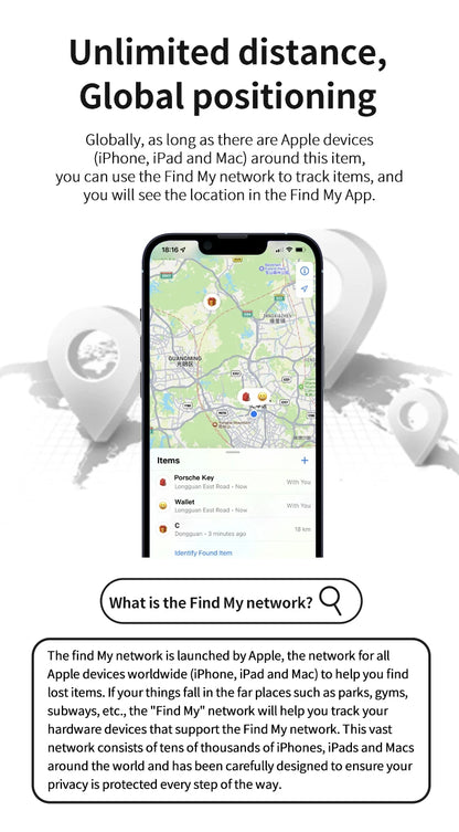 Apple MFi Certified GPS Location Tracking Finder
