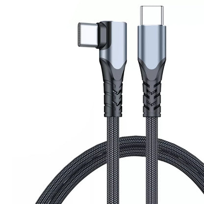 PD100W data cable elbow dual C port 5A fast charging cable