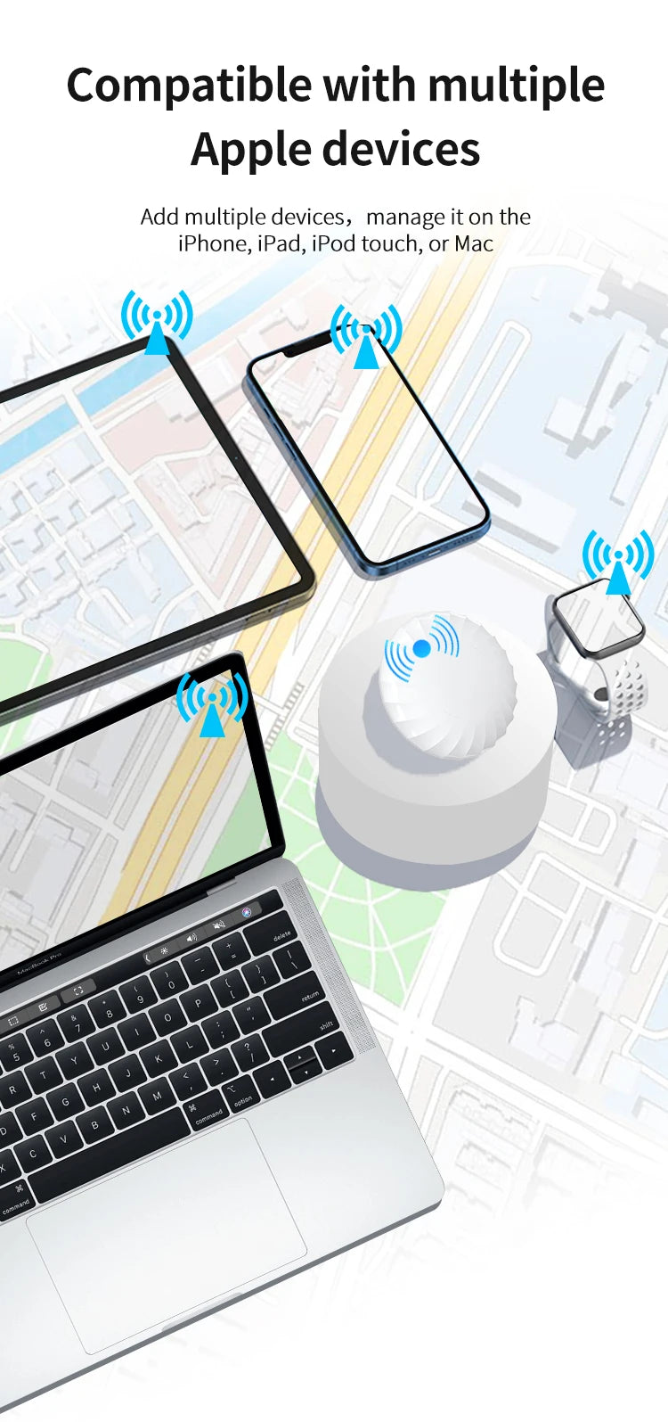 Apple MFi Certified GPS Location Tracking Finder