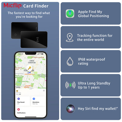 Ultra-Thin 0.08" Rechargeable Wallet Tracker