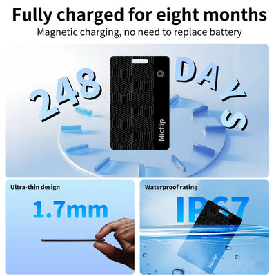 Micflip Ultra 1.7MM Thin Wallet Tracker Card